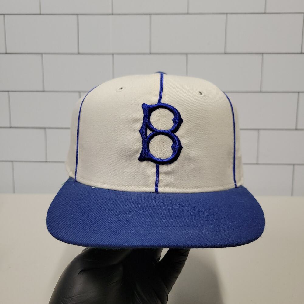 Vintage Roman Brooklyn Dodgers Cooperstown Collection Fitted Hat 7 1/2 USA